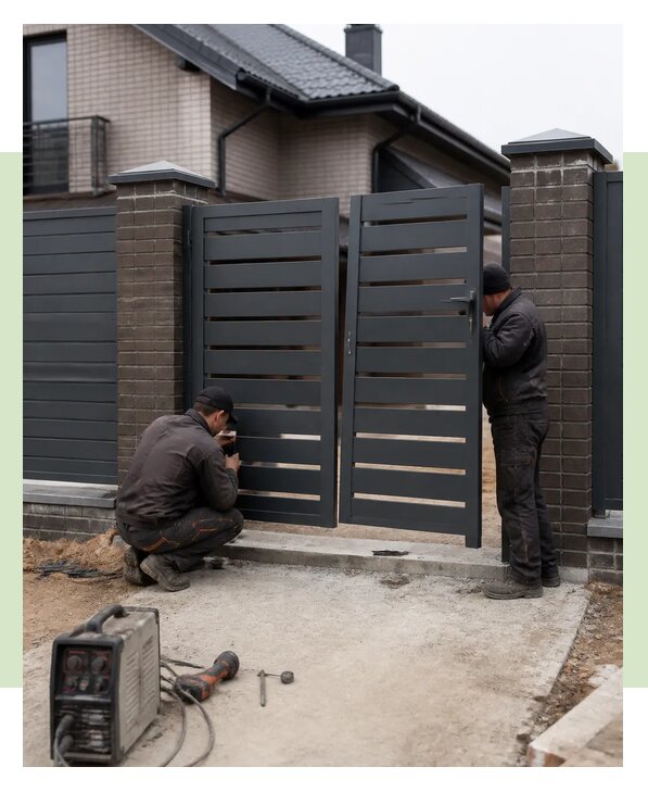 Металлические ворота под ключ с монтажом и установкой в Ртищеве